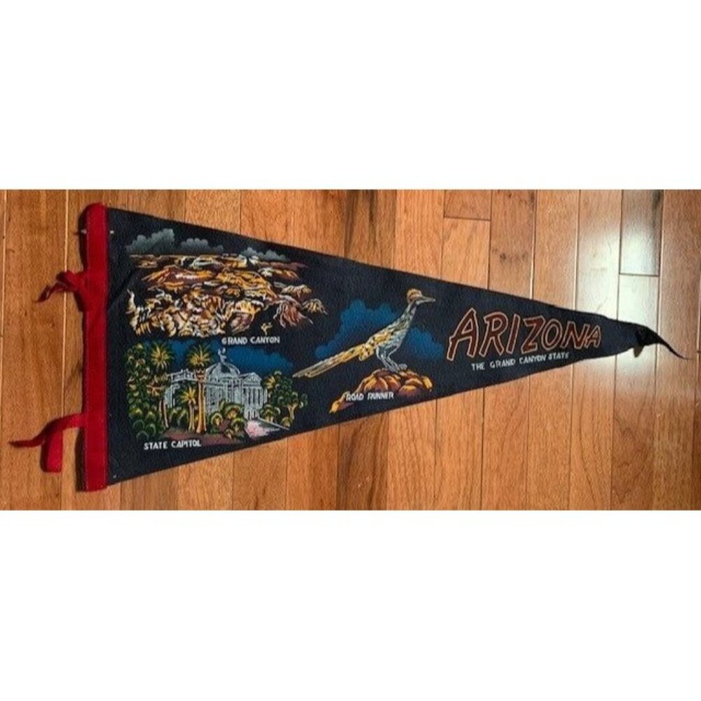 Vintage Arizona the Grand Canyon State Pennant 28 inches
